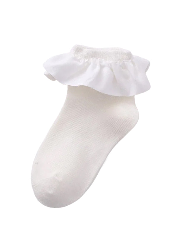 baby toddler girl white ankle socks