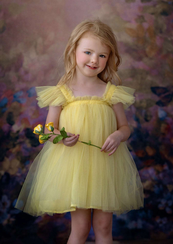 yellow tulle dress toddler,  yellow tutu dress for baby girl,  yellow tulle dress short,  yellow tulle birthday dress, little girls yellow summer dress