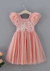 Knee Length Mauve Vintage Inspired Flower Girl Dress (clearance)