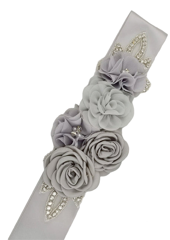 Chiffon Flower Bridal Sash