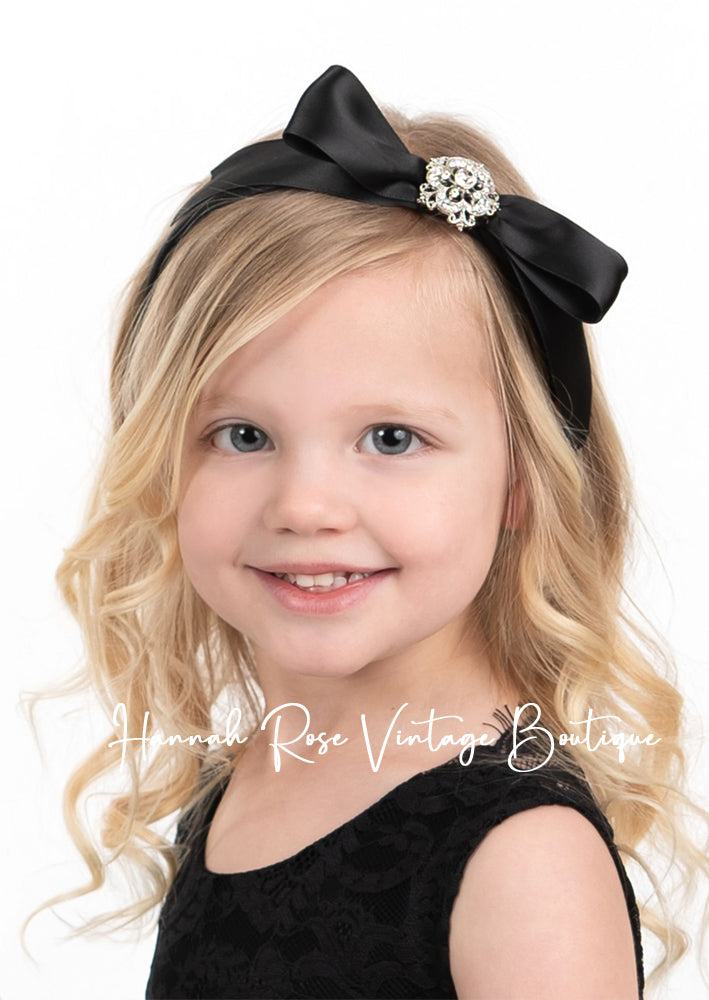 Custom Jewel Sash & Jewel Bow Headband