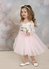 pink flower girl dress