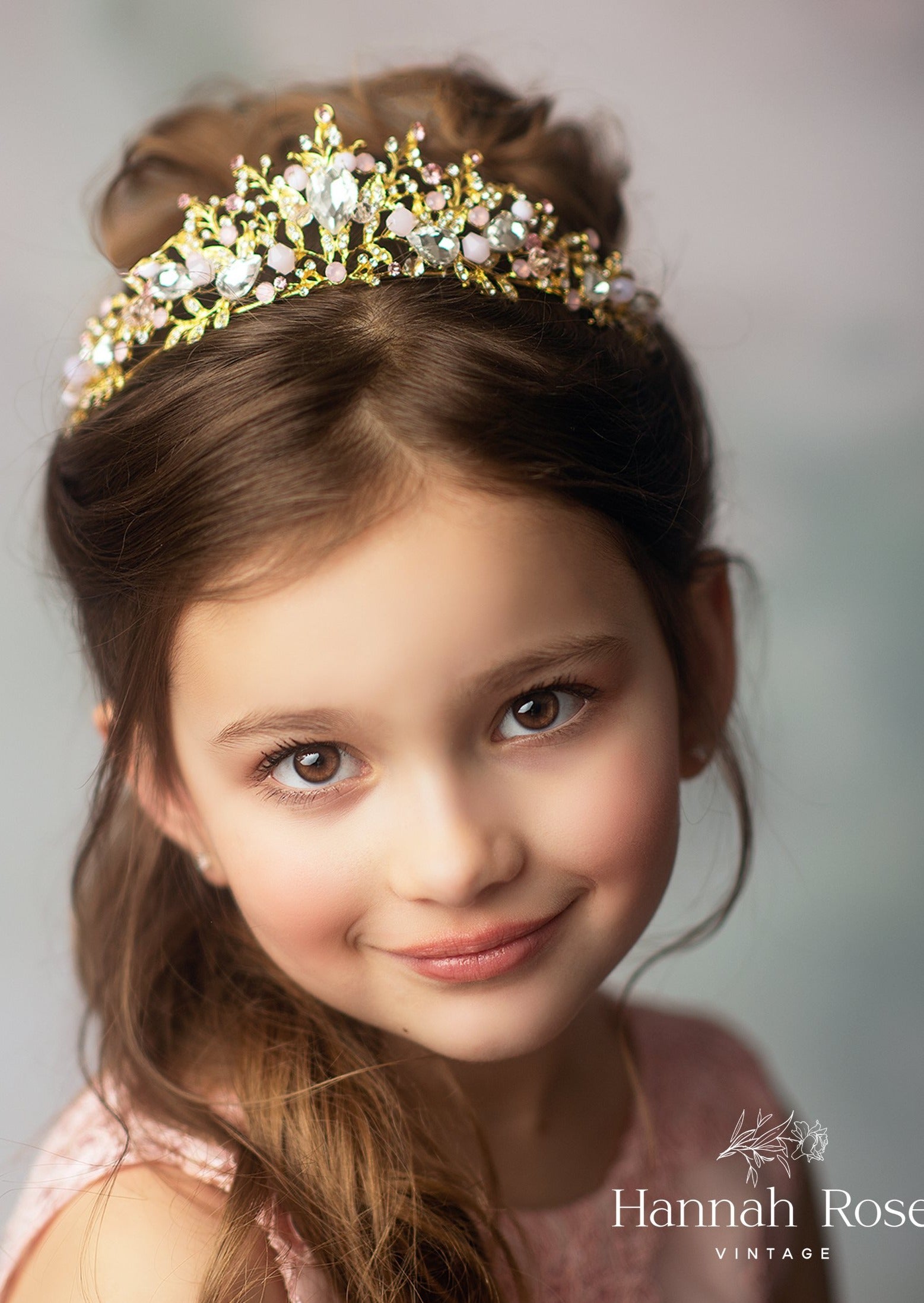 GIRLS - Pink Princess Crown - Hannah Rose Vintage Boutique