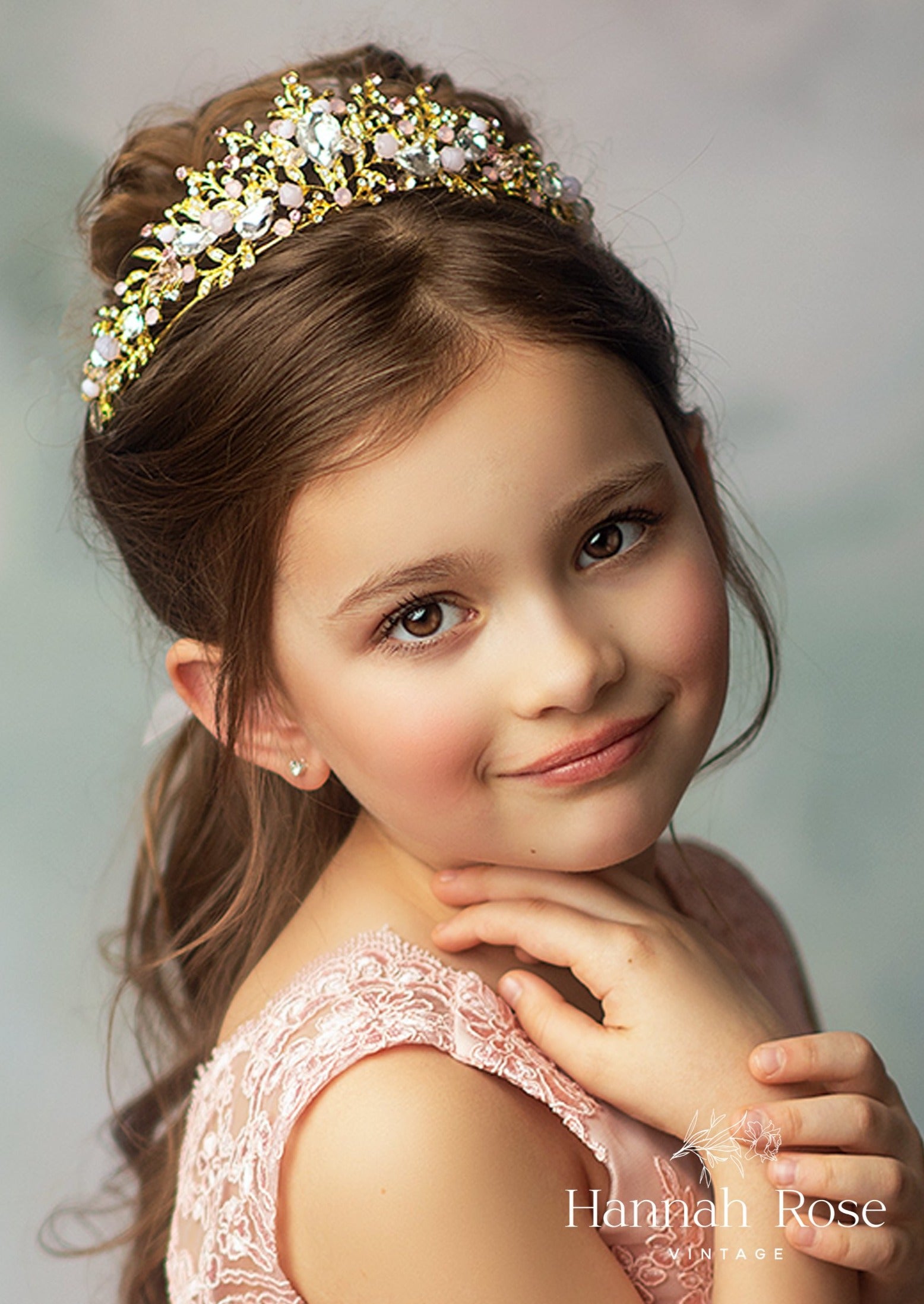 GIRLS - Pink Princess Crown - Hannah Rose Vintage Boutique