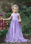 Long lace flower girl dresses