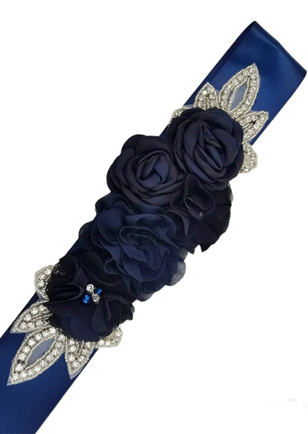 Chiffon Flower Bridal Sash