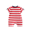 GIRLS - Boys Red Stripe Sailboat Romper - Hannah Rose Vintage Boutique