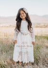 girls white lace dress