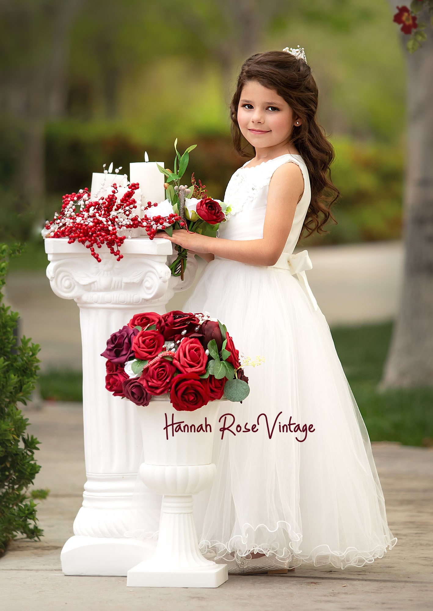 beaded flower girl dress