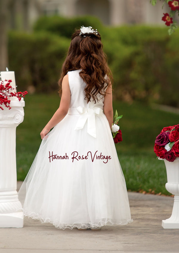 simple flower girl dresses back view