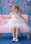 white tutu flower girl dresses for princess wedding theme