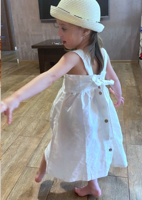 girls rustic linen dresses