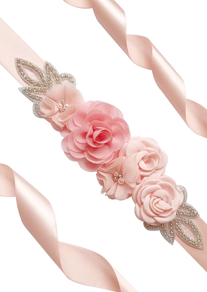 Chiffon Flower Bridal Sash