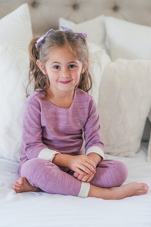 GIRLS - Mallory Pajamas Lavender (SIizes 2-14) - Hannah Rose Vintage Boutique