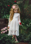 girls white lace dress