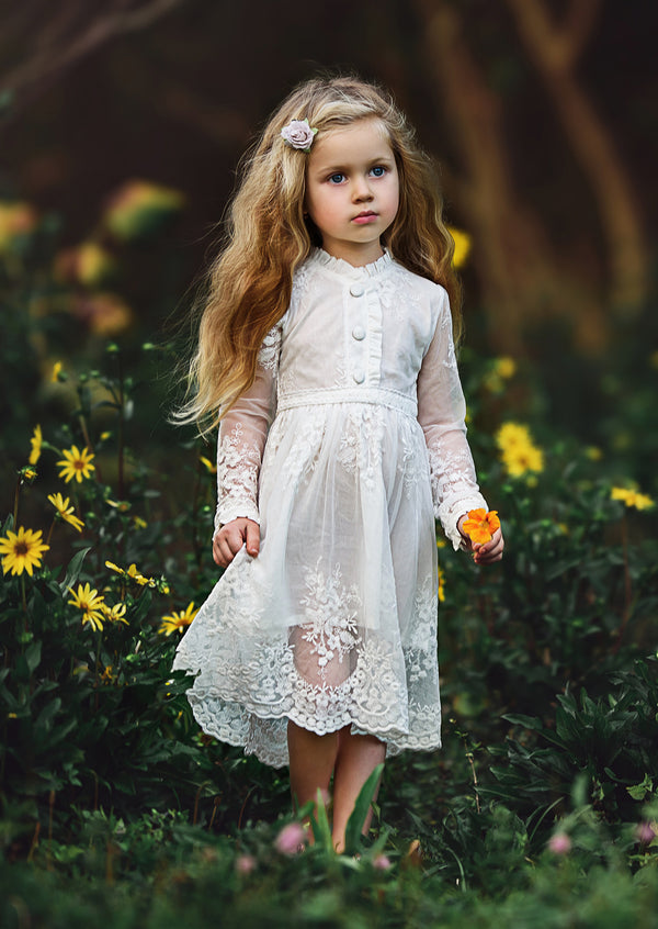 white lace party dress