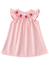 GIRLS - My Garden Pink Smocked Dress - Hannah Rose Vintage Boutique