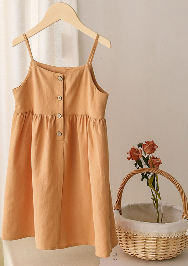 GIRLS - TOAST LINEN CAMI DRESS - Hannah Rose Vintage Boutique