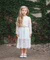 white lace holiday Christmas dress