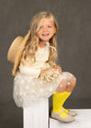 GIRLS - Yellow Daisy Dress - Hannah Rose Vintage Boutique